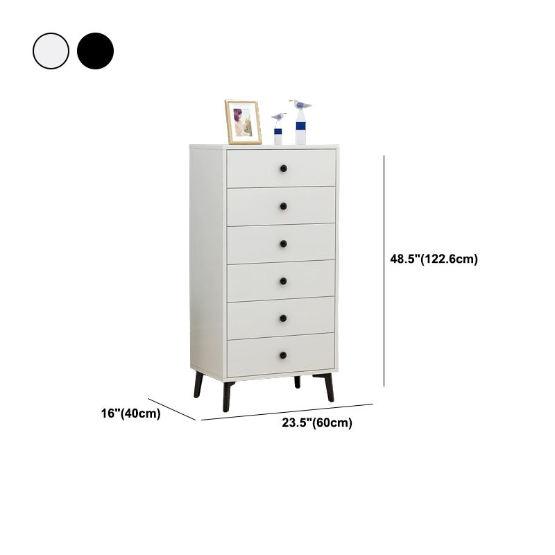 Accent Chest with Soft Close Drawers White Scratch Resistant Chest