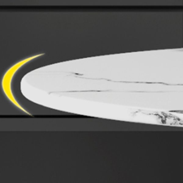 Glam Style Dinette Set 1/4/5 Pcs Round Stone Dinette Table with Solid Chair