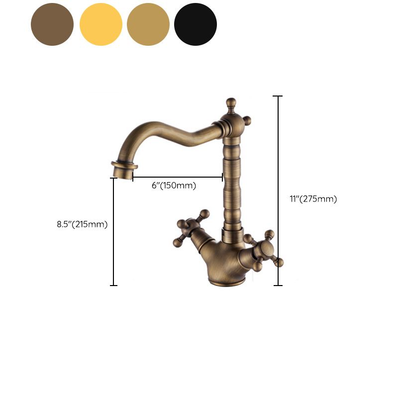 Deck Mounted Copper Roman Tub Faucet Double Handles Roman Tub Faucet Set