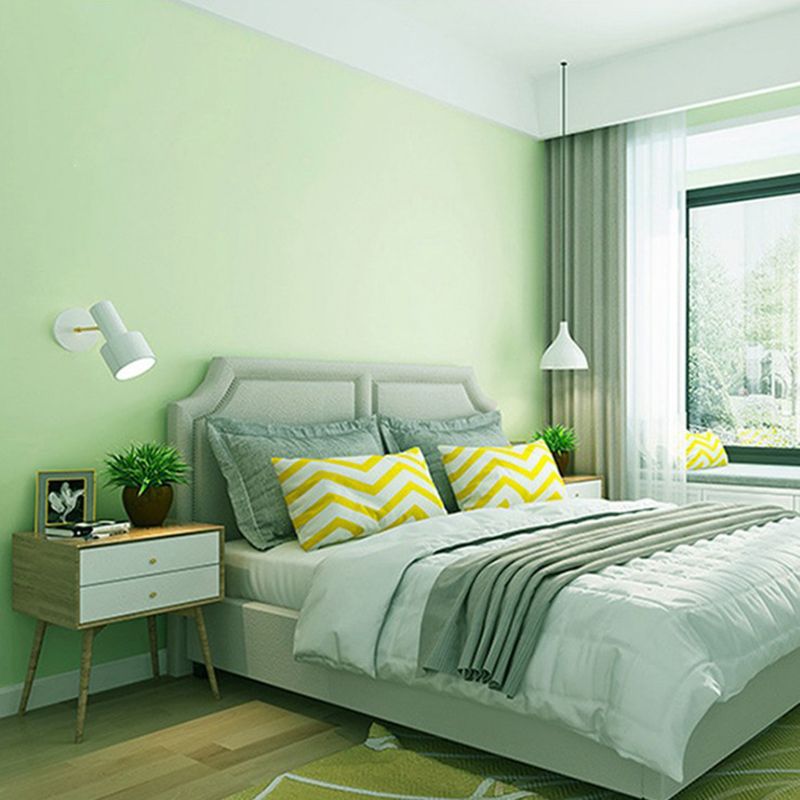 Solid Color Pattern Wallpaper Roll Unpasted Simple Style Bedroom Wall Art, 54.2-sq ft