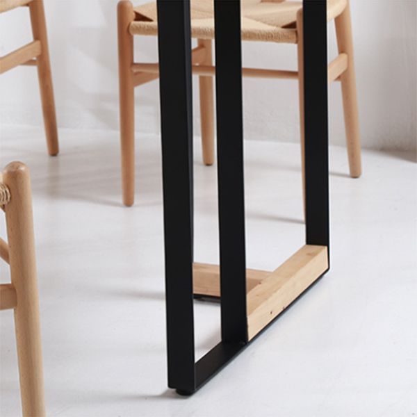 Mesa de comedor de estilo industrial Muebles de doble pedestal de madera maciza