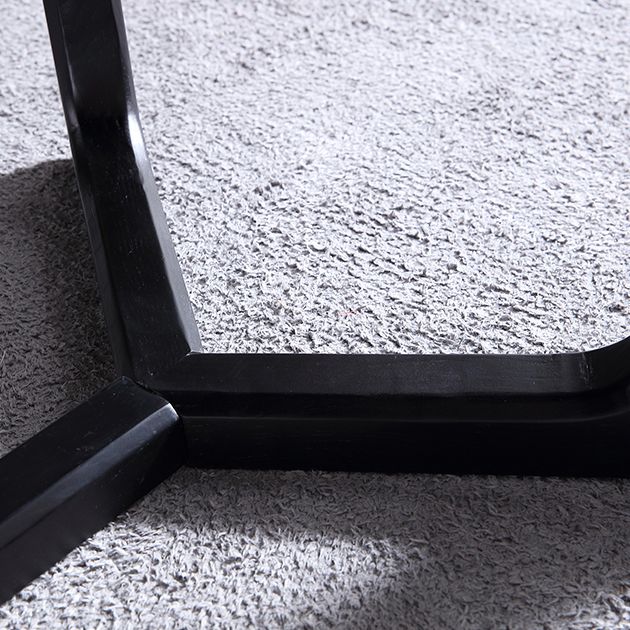 Rectangle Marble White Dining Table Industrial Trestle Base Table for Dining Room