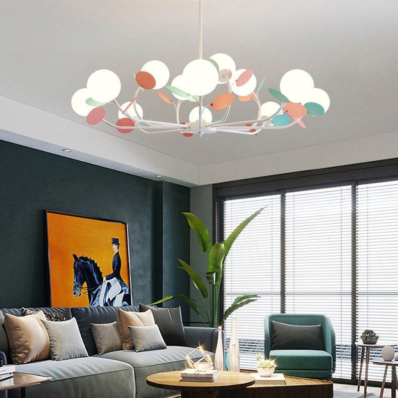 Multicolored Metal Chandelier Pendant Light Sputnik Pendant Light for Bedroom