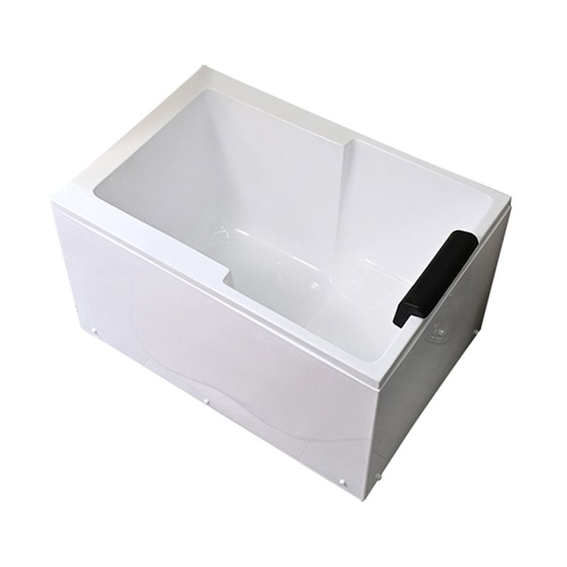 Modern Acrylic Rectangular Tub 29.53-inch Wide Soaking Bathtub