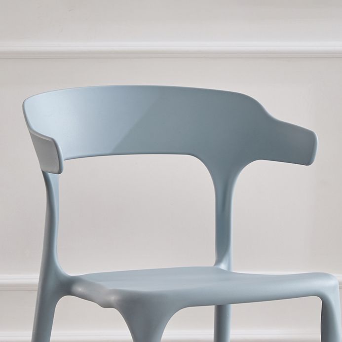 Silla lateral contemporánea interior con respaldo abierto Silla apilable de plástico para comedor individual