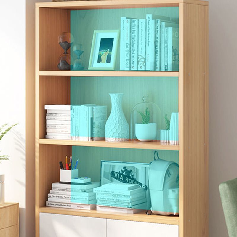 Modern Home Wood Bookcase 24"W Standard Book Shelf With Doors