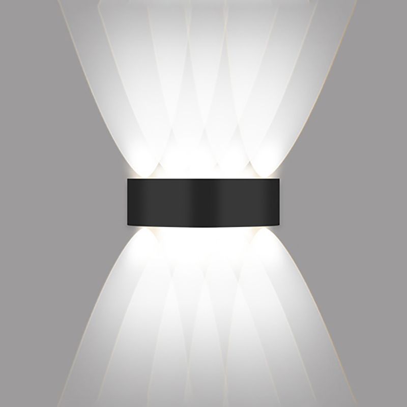 Aluminium -Wandleuchten im nordischen Stil schwarzes Mehrlichtwandlicht für draußen