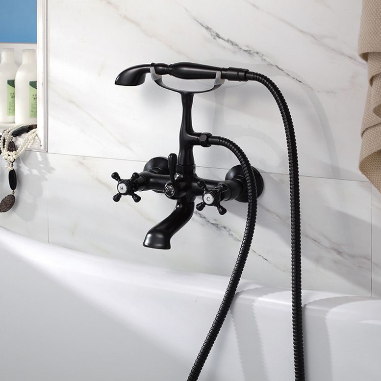 Traditional Style Freestanding Tub Filler Copper Floor Mount Freestanding Tub Filler