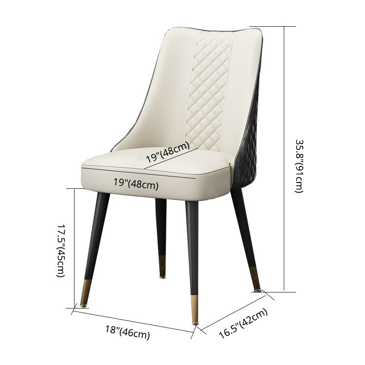 Scandinavian Style Wood Side Dining Chairs Dining Room Solid Back Chair