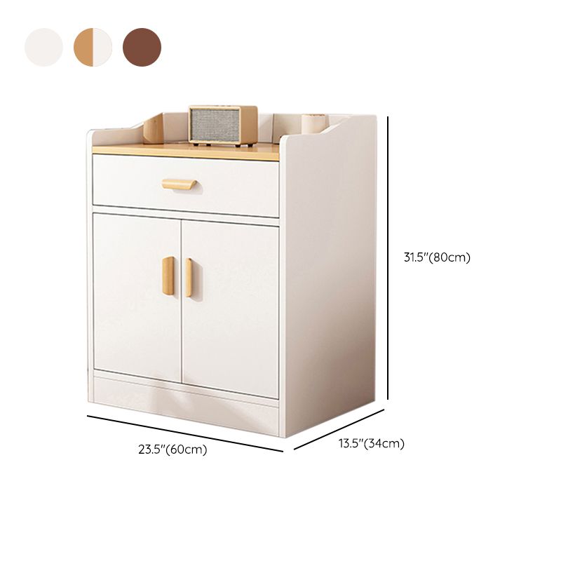 Modern Rectangle Accent Cabinet Bar Pulls Accent Cabinet with Drawer
