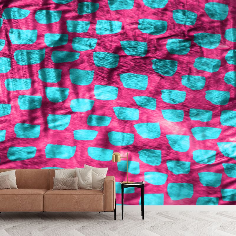 Realistic Web Print Foil Mural Wallpaper for Room Geometric Wall Covering, Custom Made