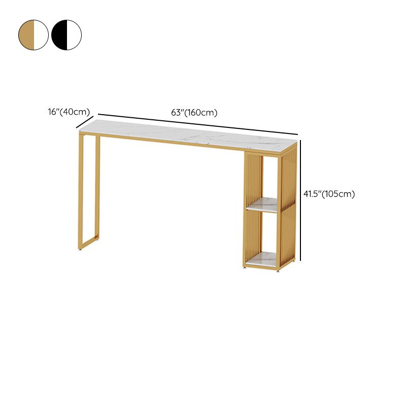 Modern Style Rectangle Bar Table Storable Stone Table for Living Room