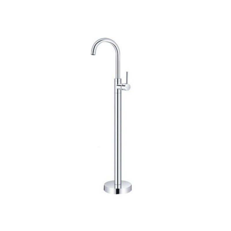 Floor Mounted Metal Freestanding Tub Filler 1 Handle Freestanding Bathtub Faucet