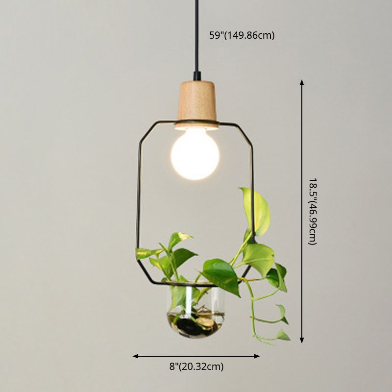 Lampada a sospensione con soffitto ad anello in metallo geometrico moderno 1 lampada da interno appesa alla luce senza botanica