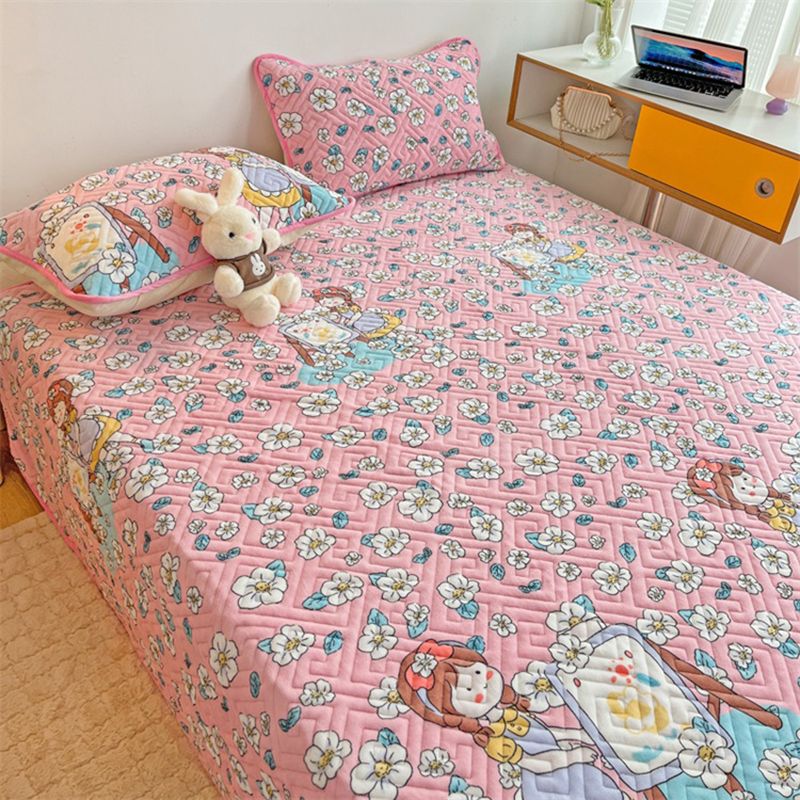 Breathable Knit Sheet Cartoon Pattern Non-Pilling Ultra-Soft Sheet