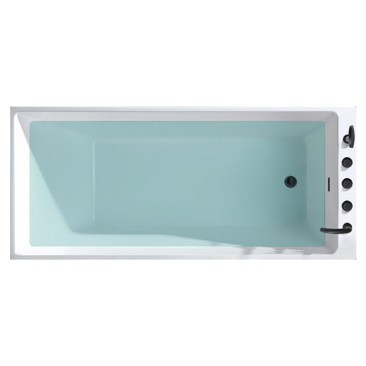 Back to Wall Antique Finish Bath Soaking Rectangular Modern Bath Tub
