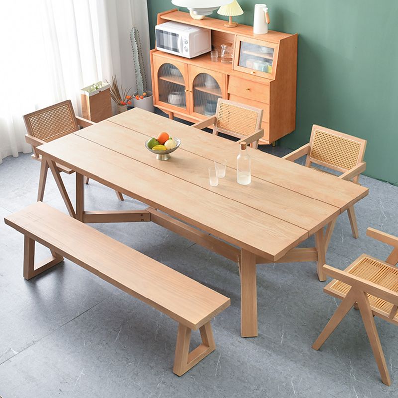 Modern 1/2/4/5/6 Pieces Dining Set with Solid Wood Dining Table and Chairs Furniture