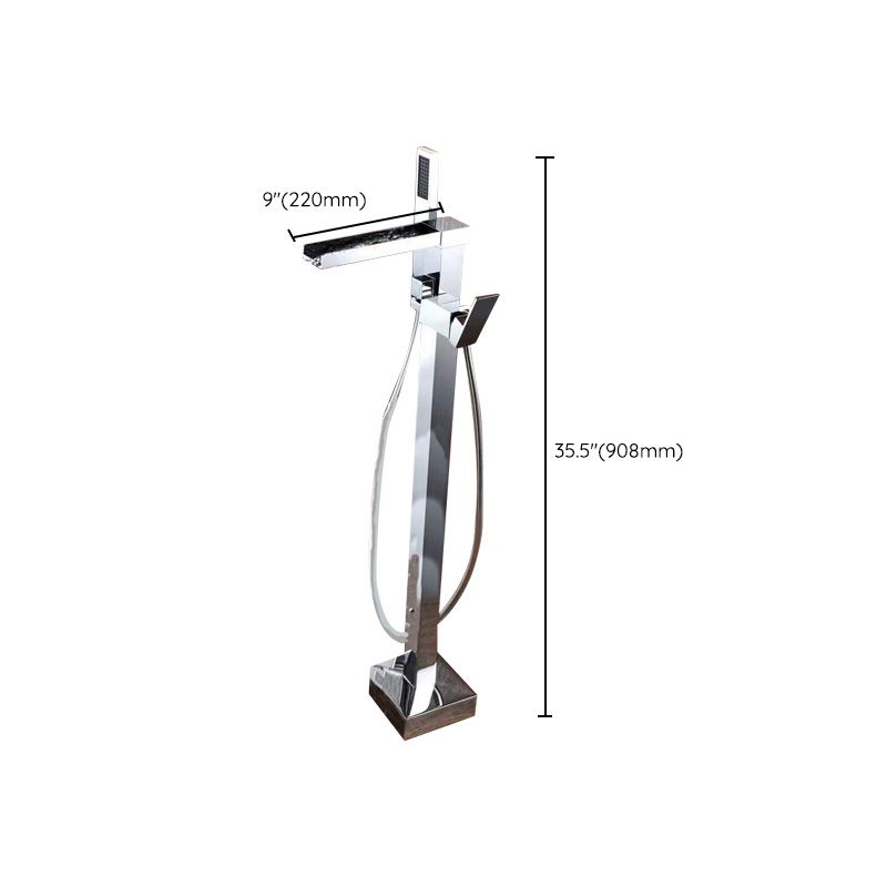 Modern Free Standing Tub Filler Faucet Copper Freestanding Tub Filler Trim
