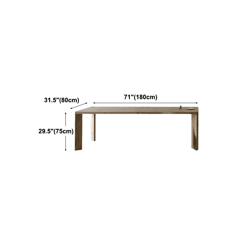 Modern Dining Table for Restaurant Rectangle Solid Wood Table with 4 Legs