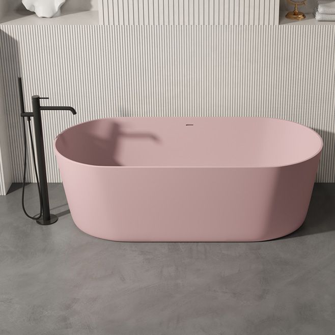 Oval Antique Finish Soaking Bathtub Back to Wall Modern Bath Tub