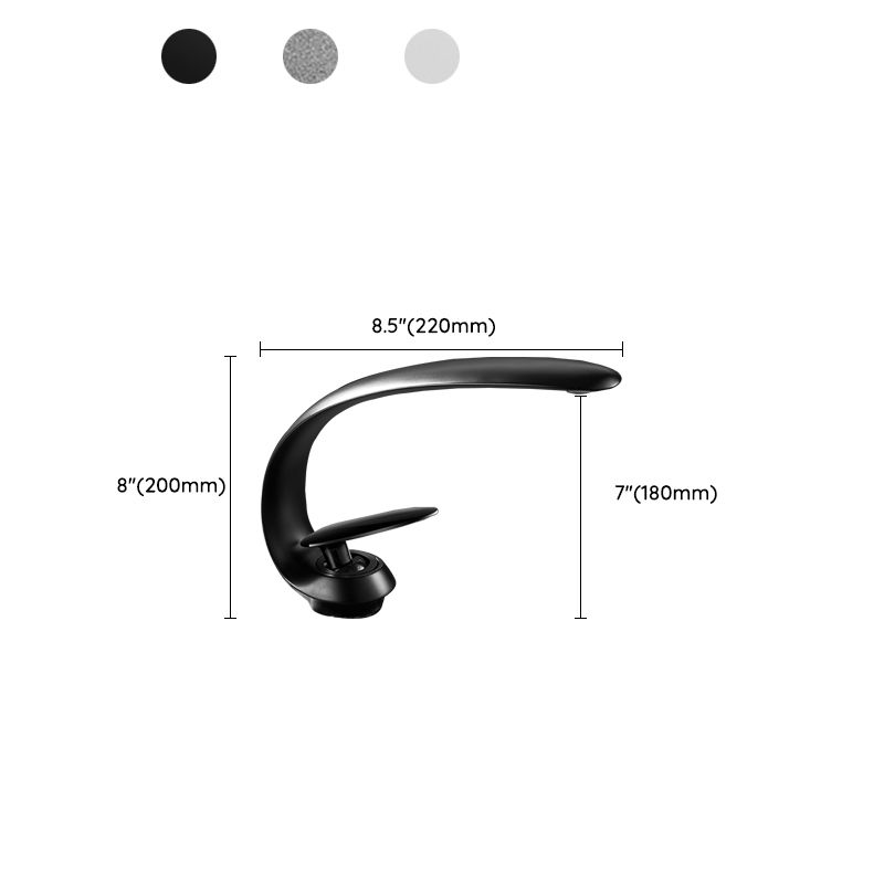 Waterfall Spout Widespread Lavatory Faucet Modern Metal Widespread Sink Faucet