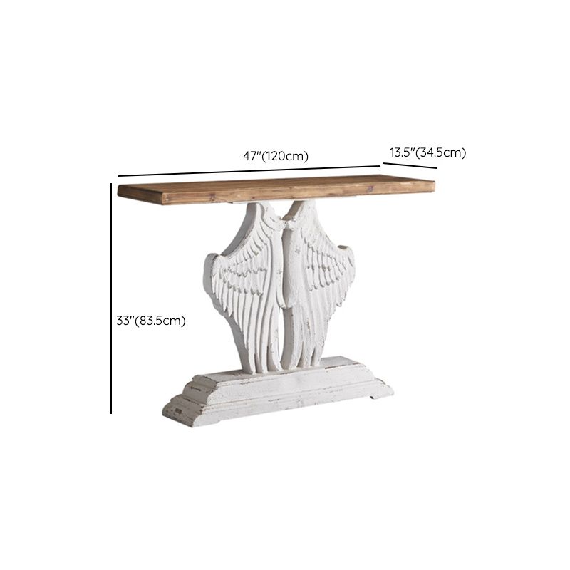 Rectangle Shape French Country Console Table White Wood Sofa Table