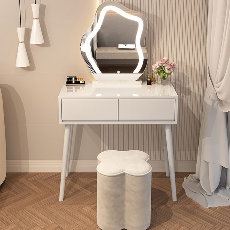 Contemporary Wooden Makeup Vanity Desk Table with Storage Drawers
