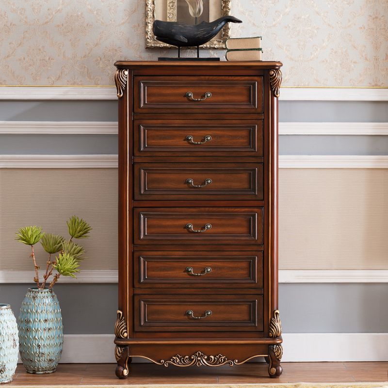 Classic Glam Storage Chest Solid Wood Storage Chest Dresser with 4/5/6 Drawers
