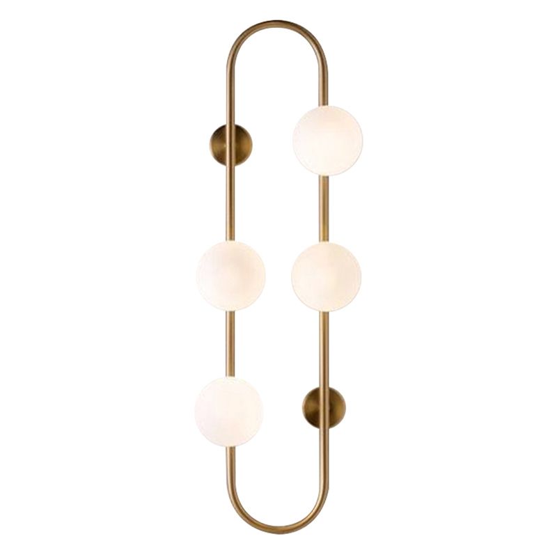 Contemporary Style Balls Sconce Light Fixture Glass Living Room Wall Light Fixture