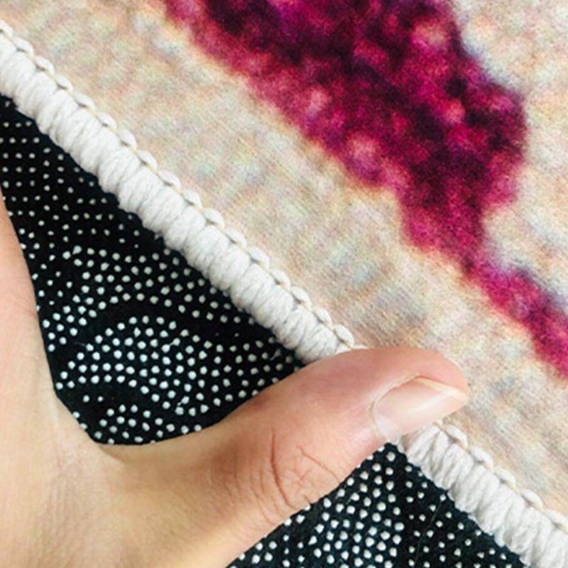 Bohemian Multicolor Rug Tribal Totem Polyester Carpet Stain Resistant Area Rug for Living Room