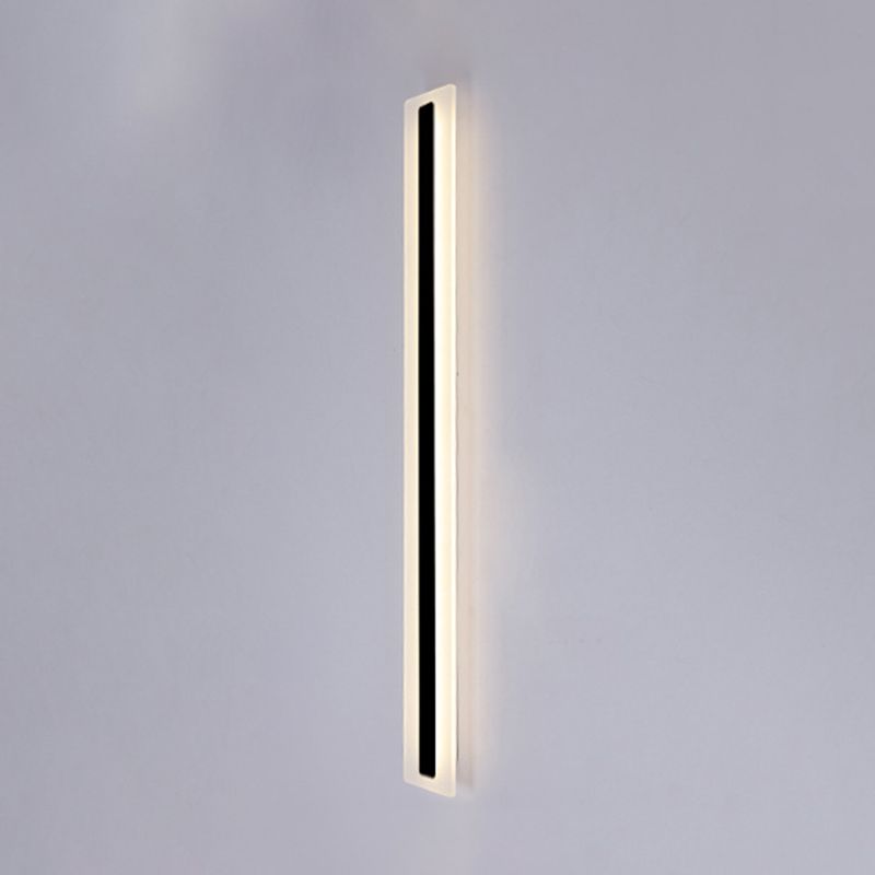Linear Shape Wall Lighting Modern Style Metal 1 Light Sconce Lamp for Outdoor