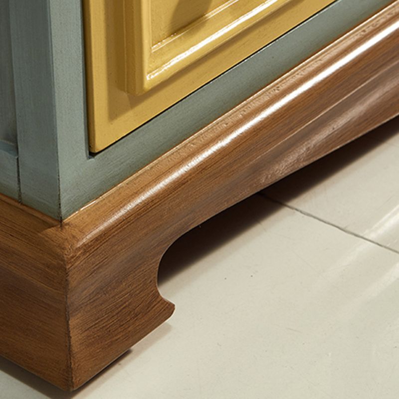 Nautical Bedroom Wooden Storage Chest Horizontal Chest with Drawers