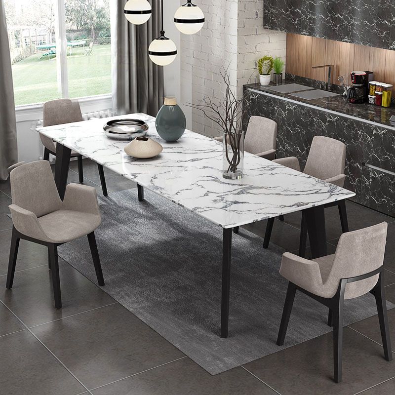 Contemporary 1/2/4/5/6 Pieces Dining Set Marble Dining Room Set for Home Use