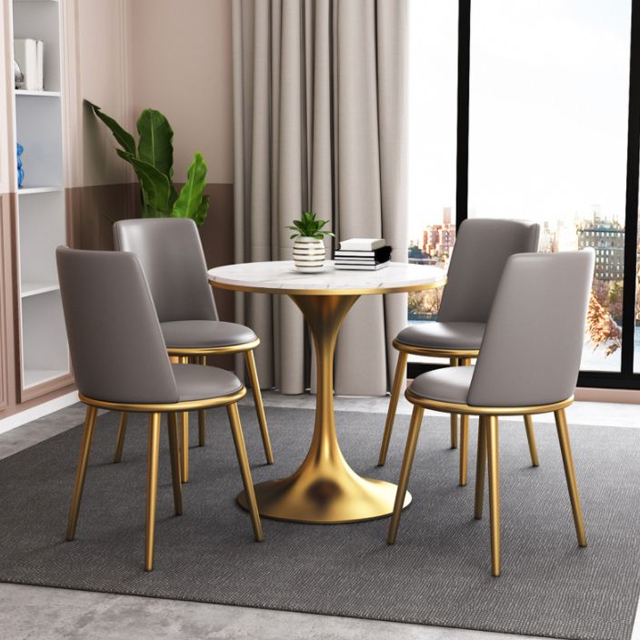 Modern Style Round Table Set 1/2/3/4/5 Pieces Dining Set for Home