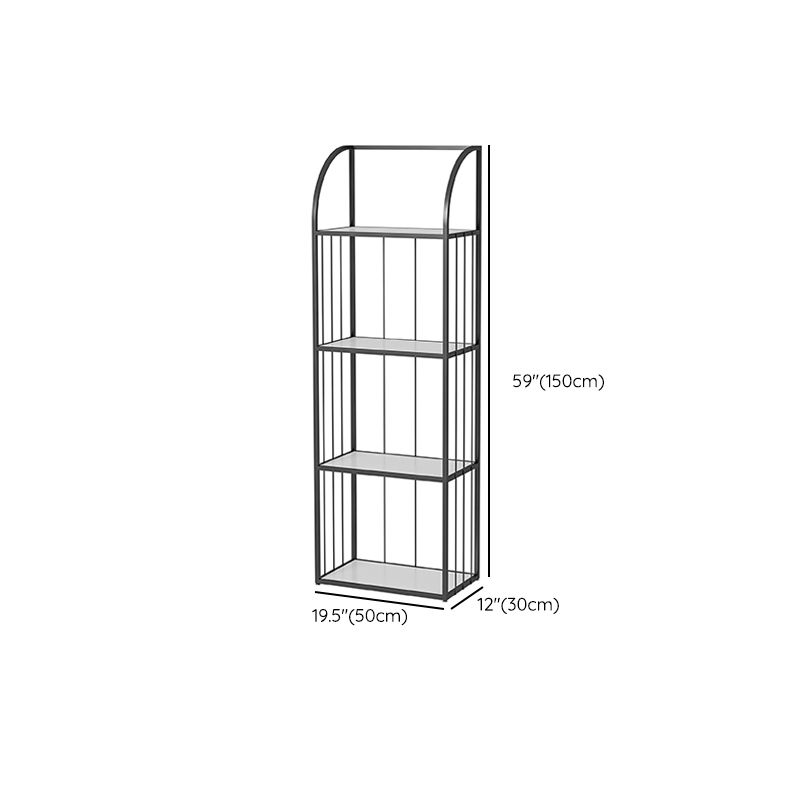 Standard Open Back Bookshelf Etagere Contemporary Metal Bookcase