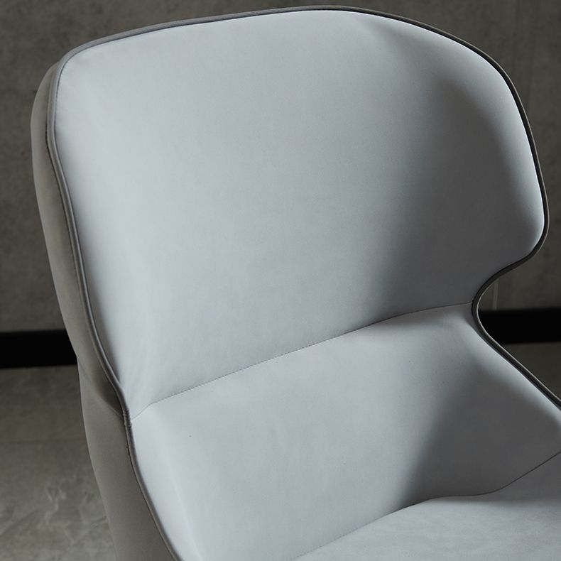 Nordic Style Metal Armless Dining Chairs Wingback Side Chair for Home Use