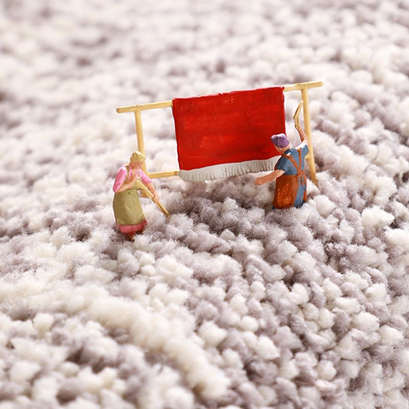 Casual Bedroom Rug Multi-Colored Plain Area Rug Polypropylene Easy Care Washable Anti-Slip Carpet