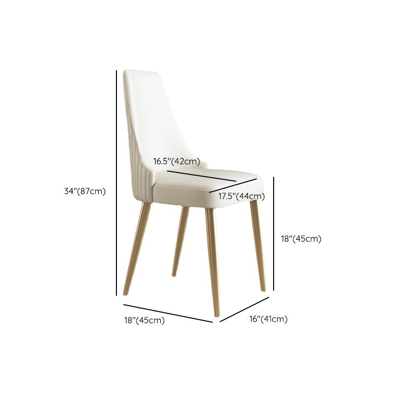 Kitchen Home Glam Chair Armless Dining Chair with Upholstered