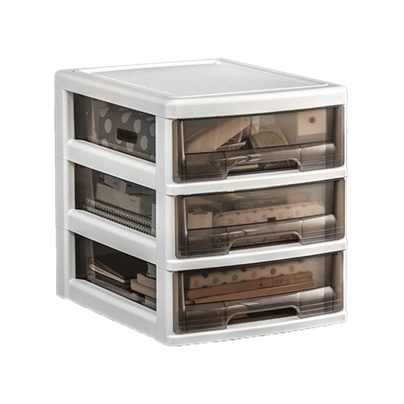 Vertical Transparent File Cabinet Modern Plastic Drawers File Cabinet