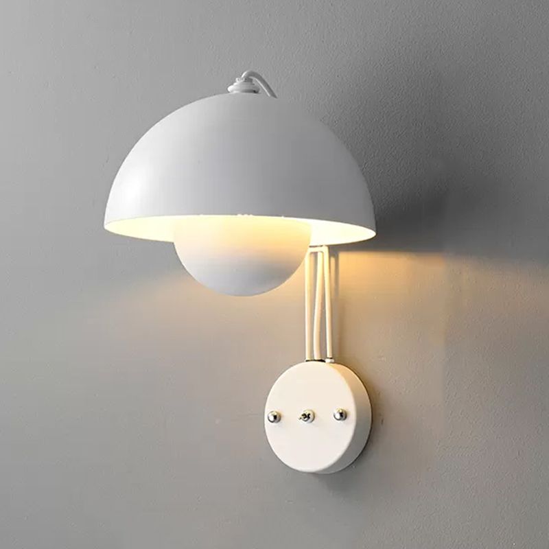 Metal Dome Wall Light Sconces Minimalism 1 Light Wall Mounted Lamp