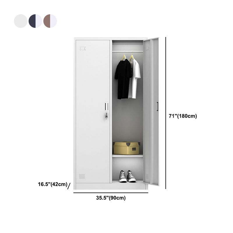 Metal Wardrobe Cabinet Contemporary Hinged Wardrobe Closet for Home