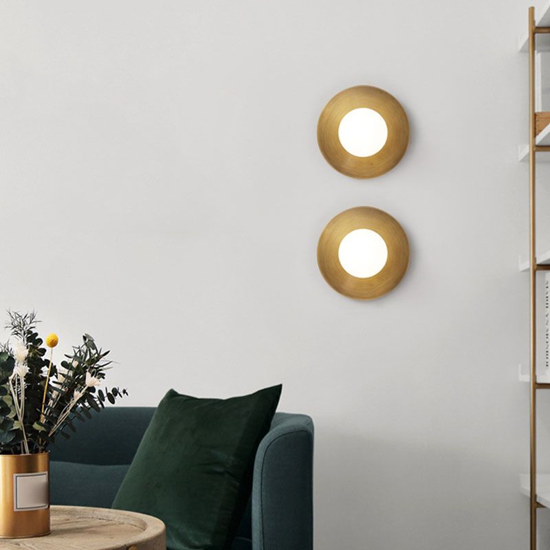 Modern Style House usada luces creativas de luz de pared con sombra de vidrio para dormitorio del hotel