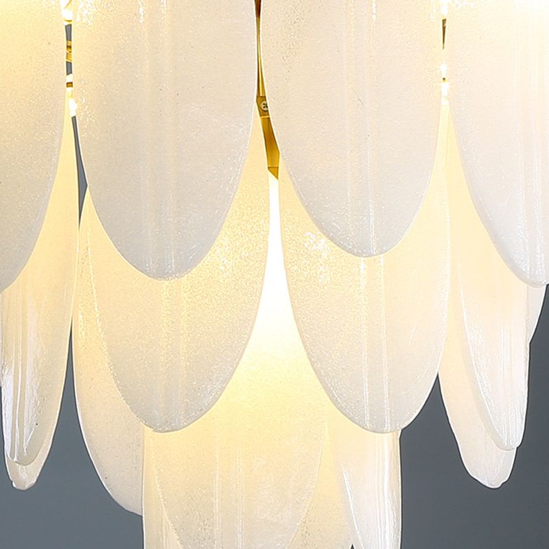 Luminaire de lustre en plumes