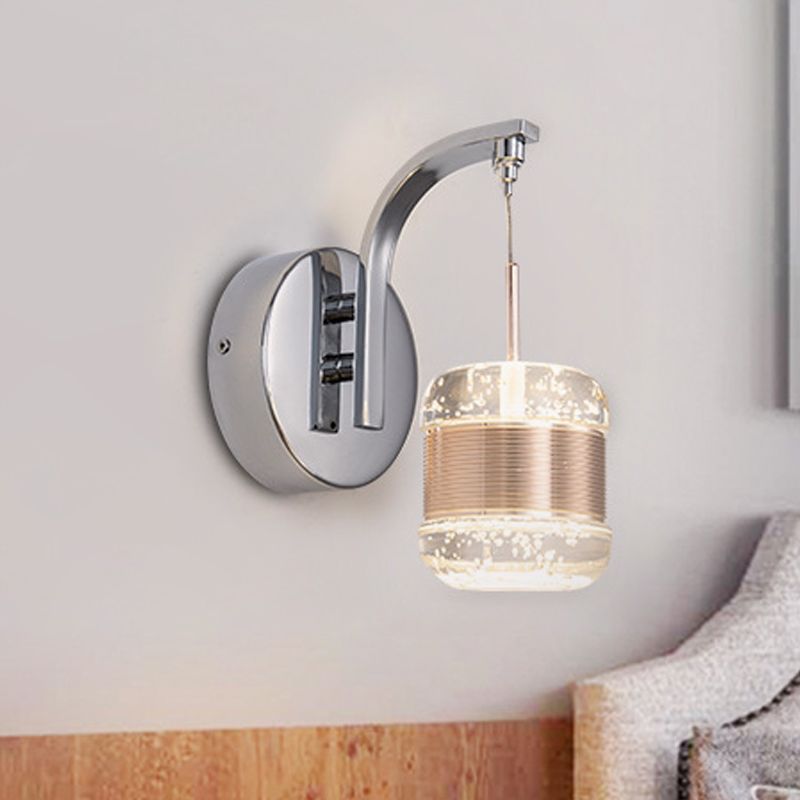 LED LED CRISTAL MUR MURS CHROME CYLINDER CYLINDER CHAMBRE LEMINE MUR