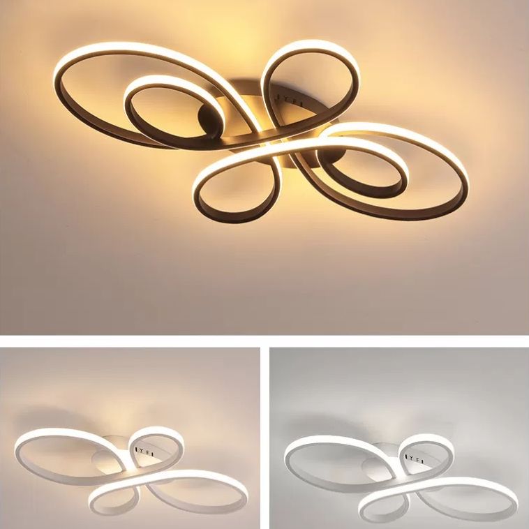 Lumière montée sur le ruban à lampe à chasse à lame à floraison simpliste LED semi-fluste plafond plafond Light