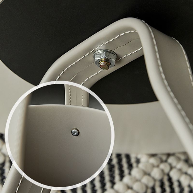 19.68" Wide Metal Side Table Round Tray Top Sofa Side Accent Table