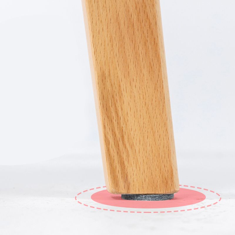 Nordic Armless Backrest Counter Stool Wood Cashier Bar Stool with Cushion and Pedal