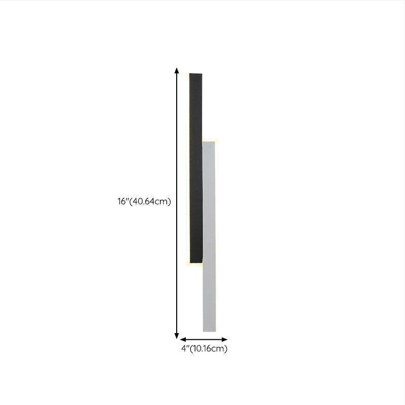 Modern White/Black Wall Mounted Sconce Linear Wall Light for Dining Room