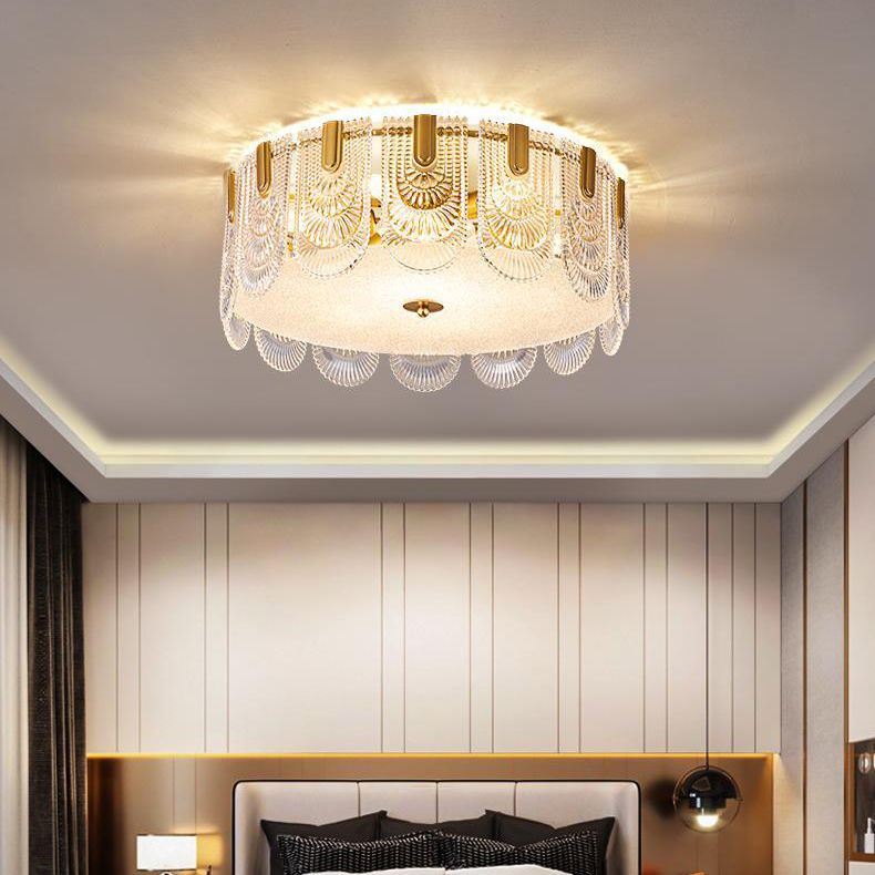 Nordic Ceiling Lamp Minimalist Glass Shade Flush Mount Light Fixture