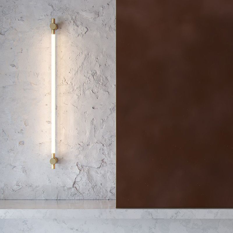 Minimalism Vanity Light Streamlined LED Wall Light Fixture in Gold for Bathroom